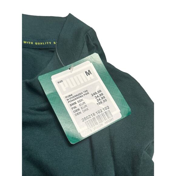 Puma Green and Yellow Logo T-Shirt Men's Size Medium NWT - Picture 3 of 6